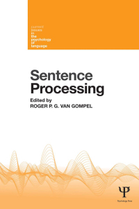 صورة الغلاف: Sentence Processing 1st edition 9781848721319