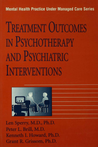 表紙画像: Treatment Outcomes In Psychotherapy And Psychiatric Interventions 1st edition 9780876308264