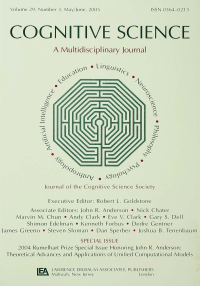 Imagen de portada: 2004 Rumelhart Prize Special Issue Honoring John R. Anderson 1st edition 9781138411869