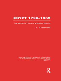 Cover image: Egypt, 1798-1952 (RLE Egypt) 1st edition 9780415811187