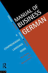 Cover image: Manual of Business German 1st edition 9780415129022