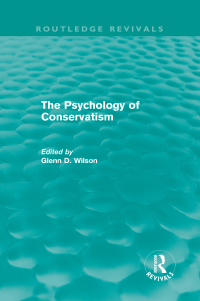 Cover image: The Psychology of Conservatism (Routledge Revivals) 1st edition 9780415810180