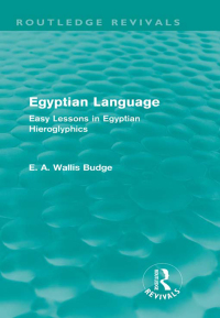 Cover image: Egyptian Language (Routledge Revivals) 1st edition 9780415663380