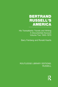 Cover image: Bertrand Russell's America 1st edition 9780415752732