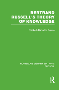 Cover image: Bertrand Russell's Theory of Knowledge 1st edition 9780415662116