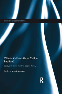 Omslagafbeelding: What's Critical About Critical Realism? 1st edition 9780415696012