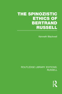 Imagen de portada: The Spinozistic Ethics of Bertrand Russell 1st edition 9780415660174