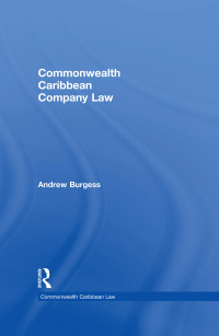 Cover image: Commonwealth Caribbean Company Law 1st edition 9780415660075