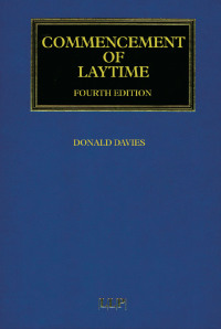 Imagen de portada: Commencement of Laytime 4th edition 9781843115304