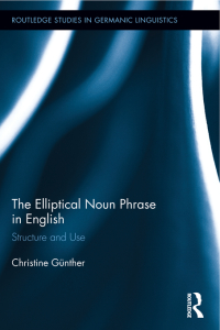 Omslagafbeelding: The Elliptical Noun Phrase in English 1st edition 9780415658263