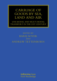 Cover image: Carriage of Goods by Sea, Land and Air 1st edition 9780415830546
