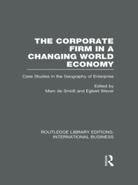 Cover image: The Corporate Firm in a Changing World Economy (RLE International Business) 1st edition 9780415657778