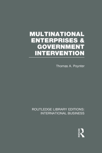 Cover image: Multinational Enterprises and Government Intervention (RLE International Business) 1st edition 9780415752114