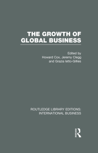 Imagen de portada: The Growth of Global Business (RLE International Business) 1st edition 9780415639705