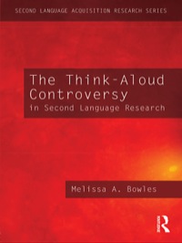 Omslagafbeelding: The Think-Aloud Controversy in Second Language Research 1st edition 9780415994842