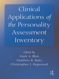 Imagen de portada: Clinical Applications of the Personality Assessment Inventory 1st edition 9780415993234