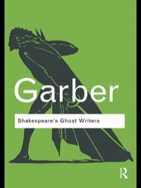 صورة الغلاف: Shakespeare's Ghost Writers 1st edition 9781138142152