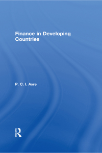 Cover image: Finance in Developing Countries 1st edition 9780714630779
