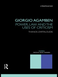 Cover image: Giorgio Agamben 1st edition 9780415685894