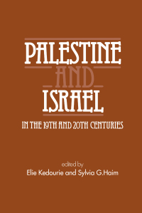 Cover image: Palestine and Israel in the 19th and 20th Centuries 1st edition 9781138156494