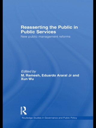Imagen de portada: Reasserting the Public in Public Services 1st edition 9780415547390