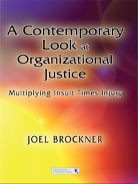 صورة الغلاف: A Contemporary Look at Organizational Justice 1st edition 9781848728325