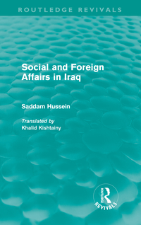 Titelbild: Social and Foreign Affairs in Iraq (Routledge Revivals) 1st edition 9780415567985