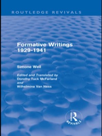 Cover image: Formative Writings (Routledge Revivals) 1st edition 9780415562393
