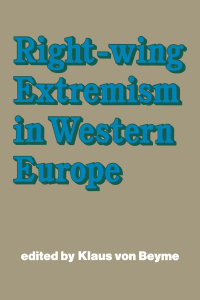 صورة الغلاف: Right-wing Extremism in Western Europe 1st edition 9781138165465