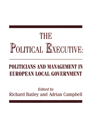 Imagen de portada: The Political Executive 1st edition 9780714634807