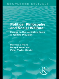 Cover image: Political Philosophy and Social Welfare (Routledge Revivals) 1st edition 9780415557436