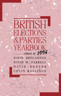 Titelbild: British Elections and Parties Yearbook 1994 1st edition 9780714646206
