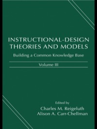 Cover image: Instructional-Design Theories and Models, Volume III 1st edition 9780805864564
