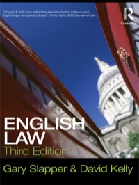 Imagen de portada: English Law 3rd edition 9780415550918