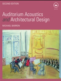 Cover image: Auditorium Acoustics and Architectural Design 2nd edition 9780419245100