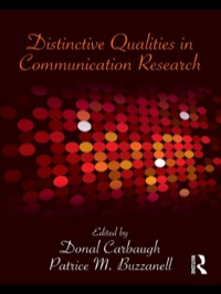 Imagen de portada: Distinctive Qualities in Communication Research 1st edition 9780415990264
