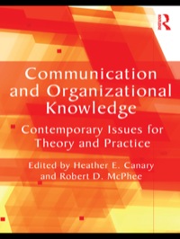 Cover image: Communication and Organizational Knowledge 1st edition 9780415804035