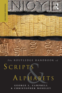Imagen de portada: The Routledge Handbook of Scripts and Alphabets 2nd edition 9780415560979