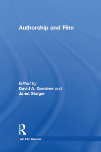 Cover image: Authorship and Film 1st edition 9780415939935