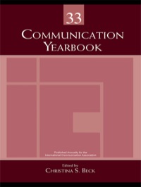 Cover image: Communication Yearbook 33 1st edition 9780415999618
