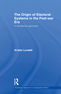 Imagen de portada: The Origin of Electoral Systems in the Postwar Era 1st edition 9780415477147
