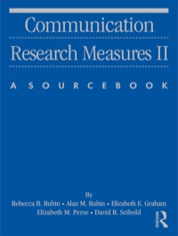 Cover image: Communication Research Measures II 1st edition 9780805851328
