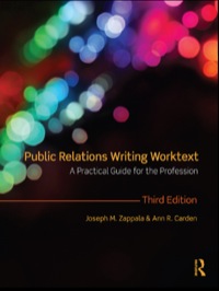 Imagen de portada: Public Relations Writing Worktext 3rd edition 9780415997546