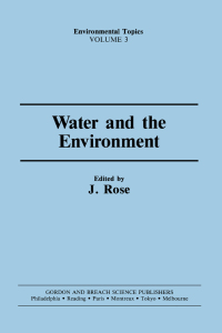 Imagen de portada: Water and the Environment 1st edition 9782881247477