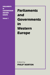 Immagine di copertina: Parliaments in Contemporary Western Europe 1st edition 9780714648330