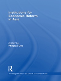 Imagen de portada: Institutions for Economic Reform in Asia 1st edition 9780415690133