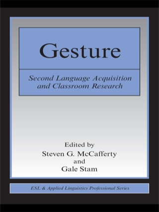 Imagen de portada: Gesture 1st edition 9780805860528