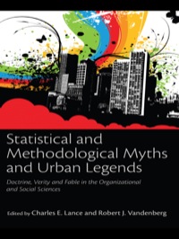 Imagen de portada: Statistical and Methodological Myths and Urban Legends 1st edition 9780805862386