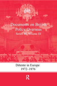 Cover image: Detente in Europe, 1972-1976 1st edition 9780714651163
