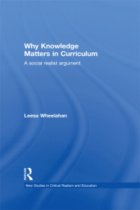 Imagen de portada: Why Knowledge Matters in Curriculum 1st edition 9780415483186
